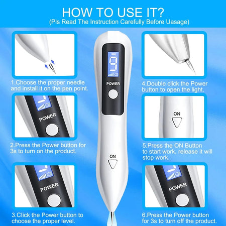 Skin Tag Remover LED Plasma Pen &ndash; Safe Quick Spot Removal