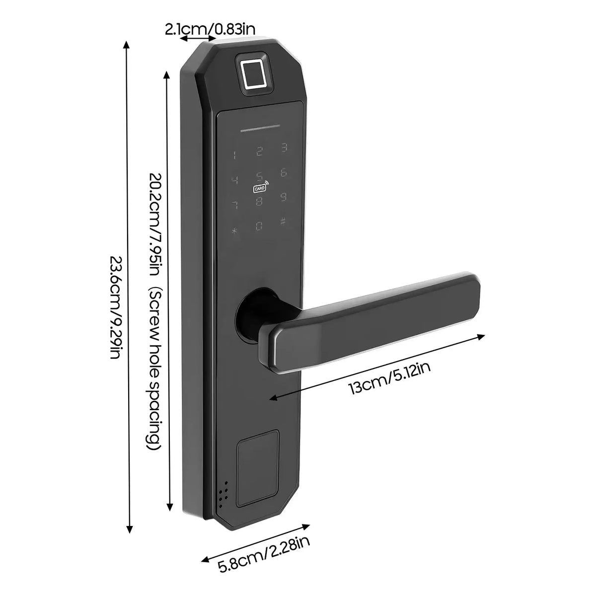 Smart Door Lock Zinc Alloy Keypad Lock &ndash; Anti-Peep Design black / GERMANY