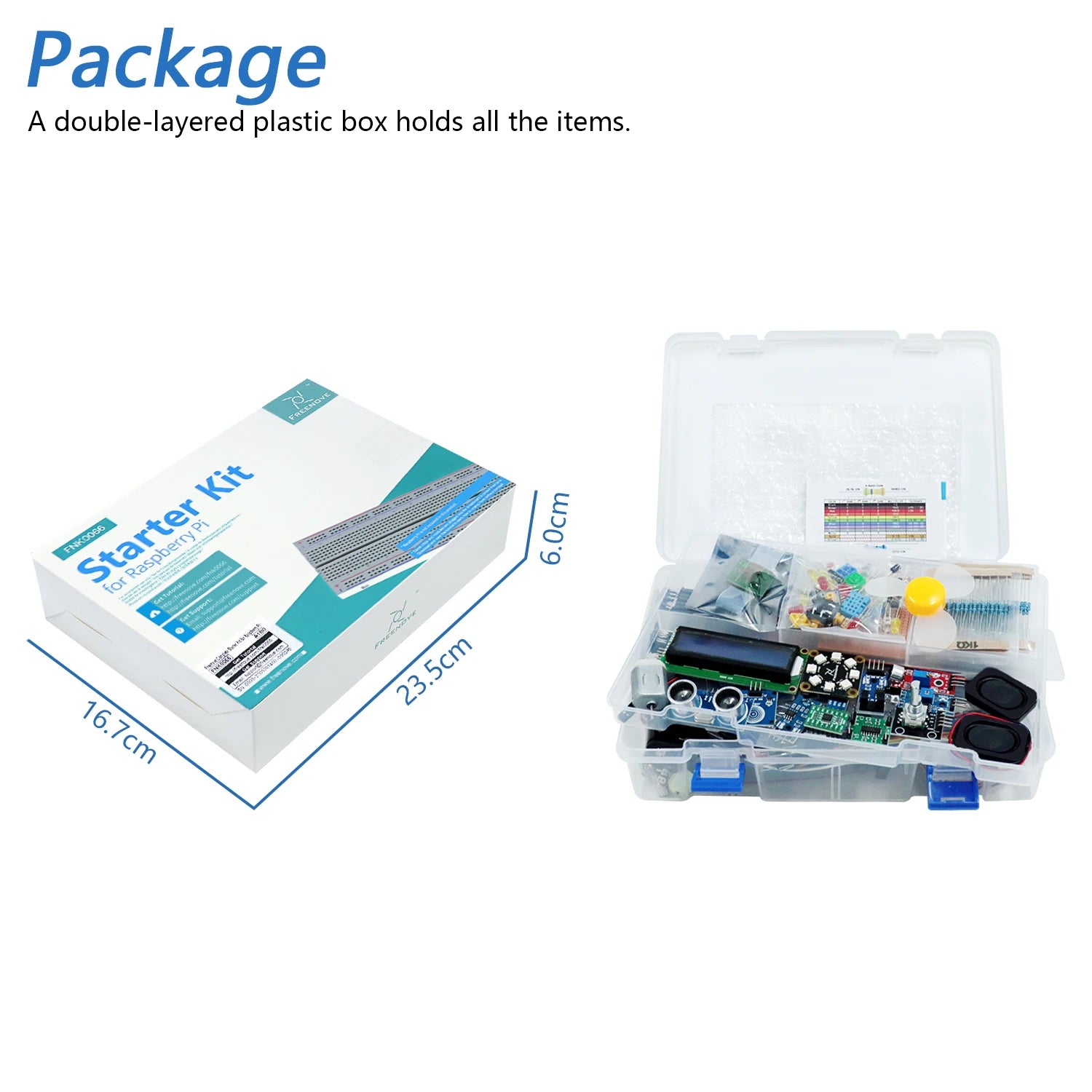Freenove Complete Starter Kit for Raspberry Pi &ndash; Comprehensive Learning Experience with 386 Items