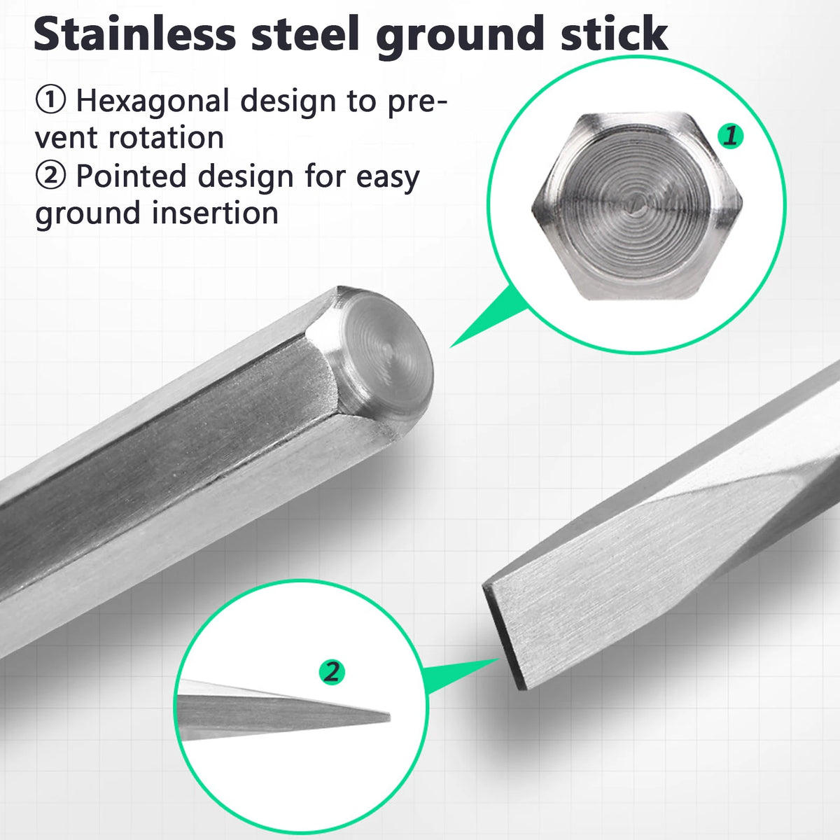 Folding Stainless Steel Rod Bracket &ndash; Anti Slip Grip