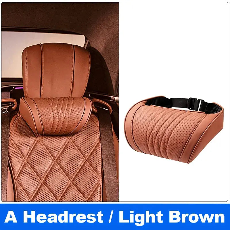 Vtear Universal Car Neck Lumbar Cushion Memory Foam Support Pillow Anti-Scratch Seat Parts Interior Modification Accessories by InterCyprus Trading Ltd