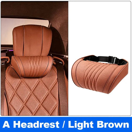 Vtear Universal Car Neck Lumbar Cushion Memory Foam Support Pillow Anti-Scratch Seat Parts Interior Modification Accessories by InterCyprus Trading Ltd