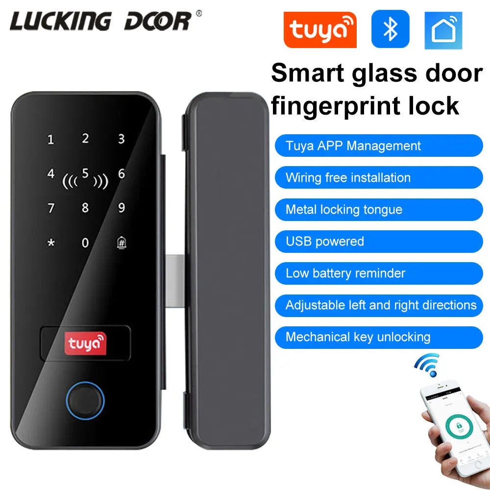 Tuya App Biometric Glass Door Lock B12-tuya &ndash; WiFi Gateway
