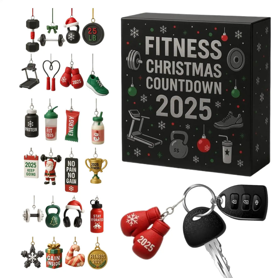 24-Day Christmas Advent Calendar With Workout Ornaments For Gifts