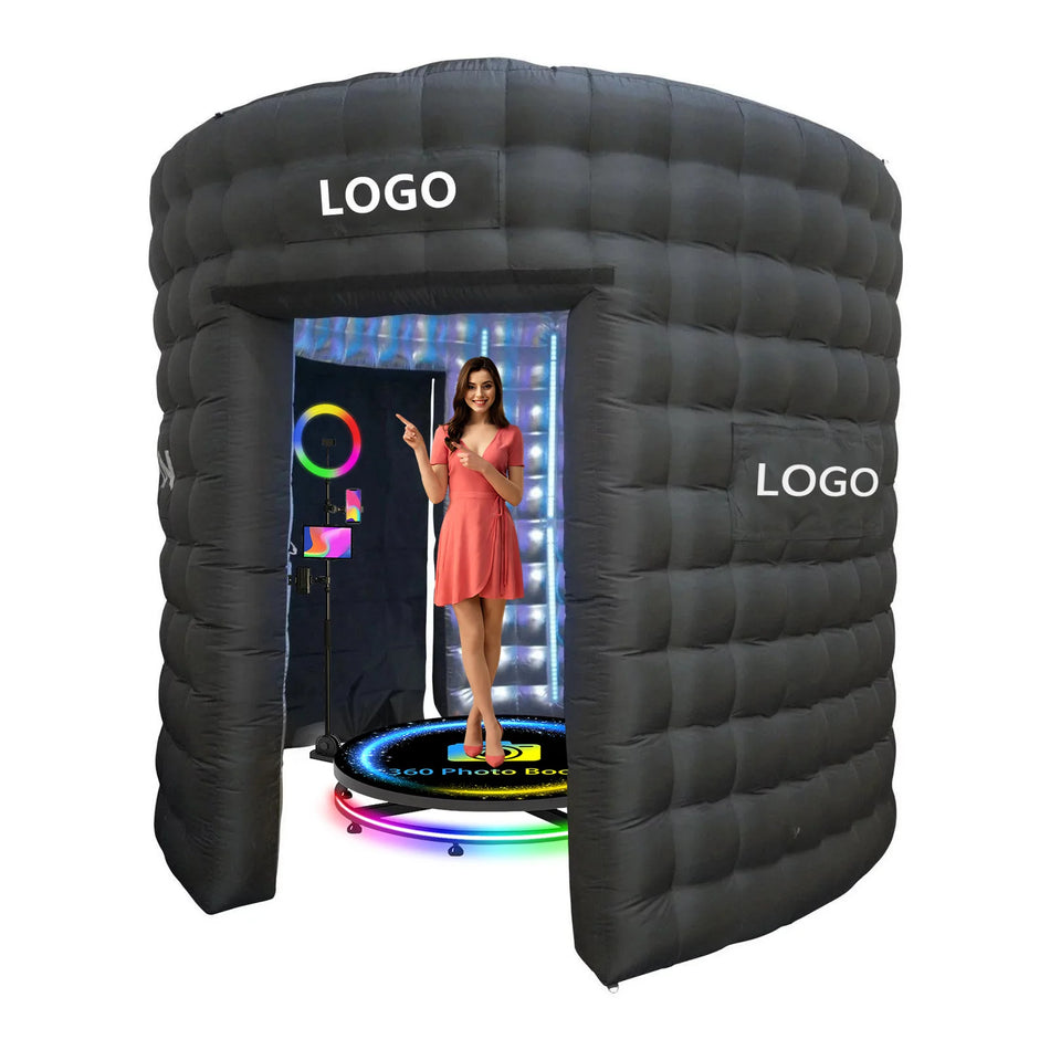 10ft Cortină de fundal pentru Photo Booth Inflabil RGB LED 360