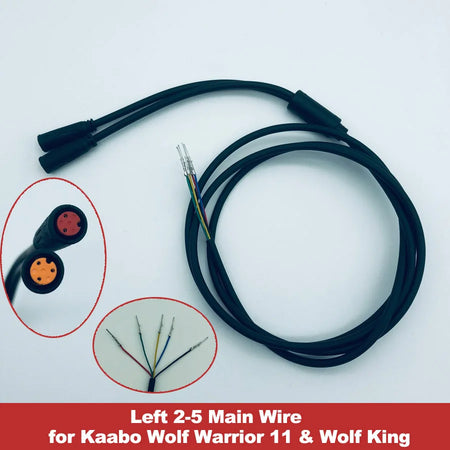 KWHEEL Main Wire Cable for Kaabo Wolf GT, PRO &amp; PRO+ Electric Scooters WW Left 2-5 Wire / CHINA
