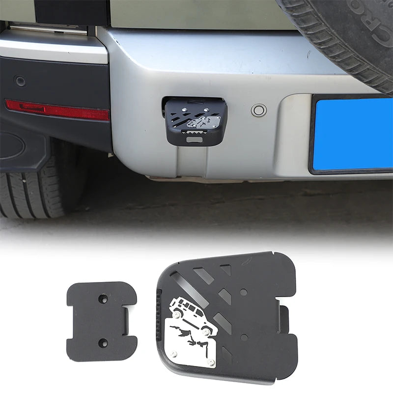 Anneau de remorque en acier au carbone noir pour Defender 90 110 130