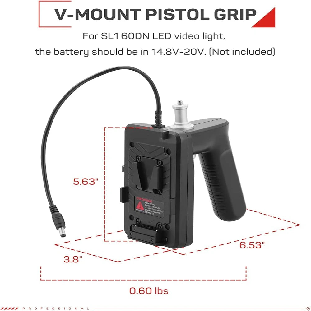 IFOOTAGE V-Mount Lock Battery Plate With Grip &ndash; Compact