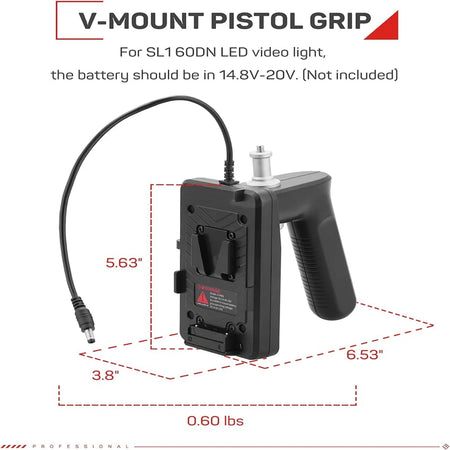 IFOOTAGE V-Mount Lock Battery Plate With Grip &ndash; Compact