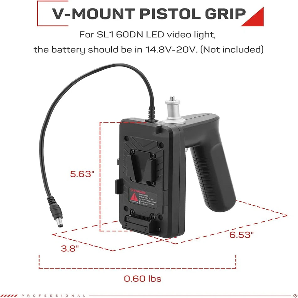 IFOOTAGE V-Mount Lock Battery Plate With Grip &ndash; Compact