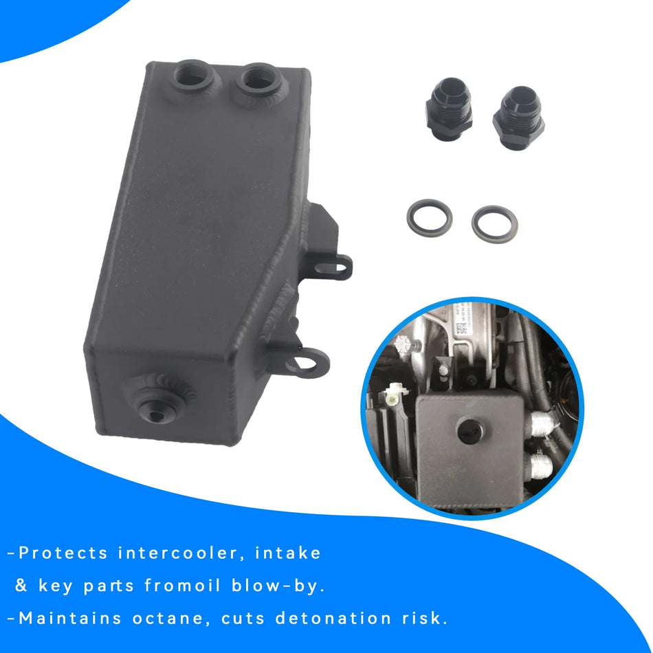 Aluminum Oil Catch Can With AN10 Fitting For Volkswagen Golf GTI MK7 1.8T