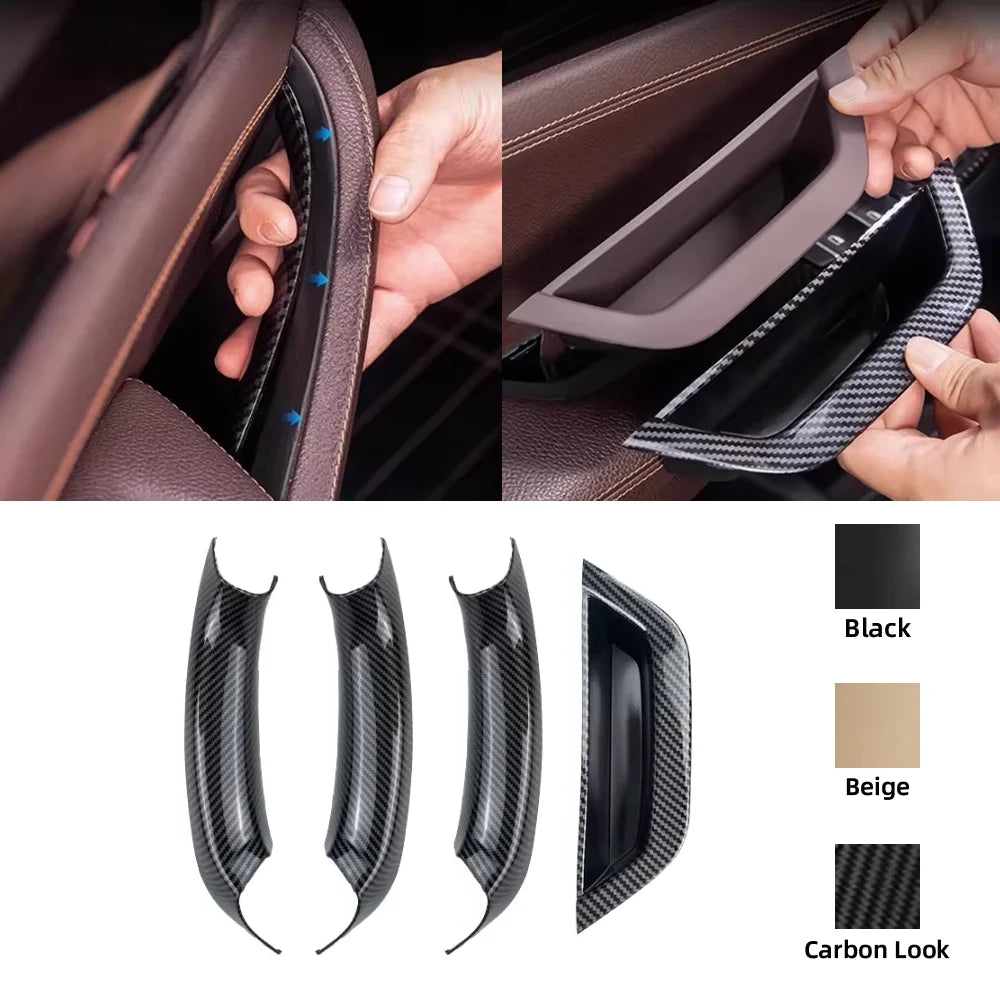 For BMW X3 X4 F25 F26 2010 2011 2012 2013 2014 2015 2016 LHD RHD Car Interior Door Handle Panel Pull Cover Black Beige Carbon by InterCyprus Trading Ltd