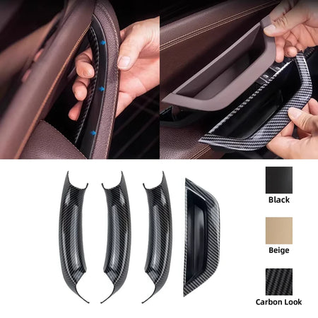 For BMW X3 X4 F25 F26 2010 2011 2012 2013 2014 2015 2016 LHD RHD Car Interior Door Handle Panel Pull Cover Black Beige Carbon by InterCyprus Trading Ltd
