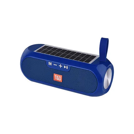 Bluetooth Solar Outdoor Speaker with FM Radio and MP3 Playback TG182 blue