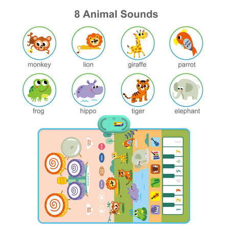 80x50cm Music Play Mat &ndash; Interactive Learning with 6 Instrument Sounds