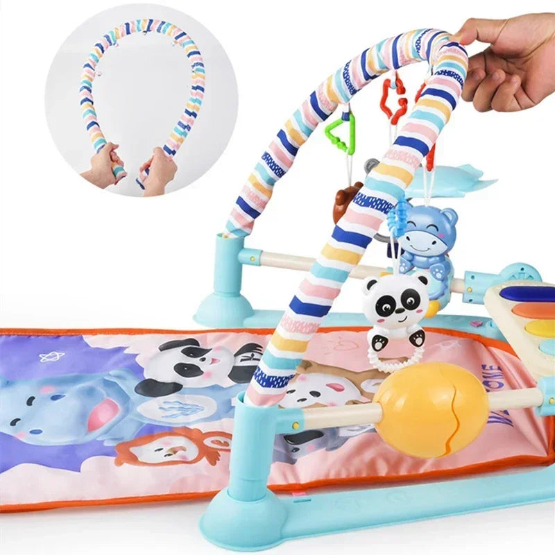 Soft Puzzle Playmat With Piano Keyboard, Made Of Plastic, Baby Gym For 0-12 Months, Educational Toy