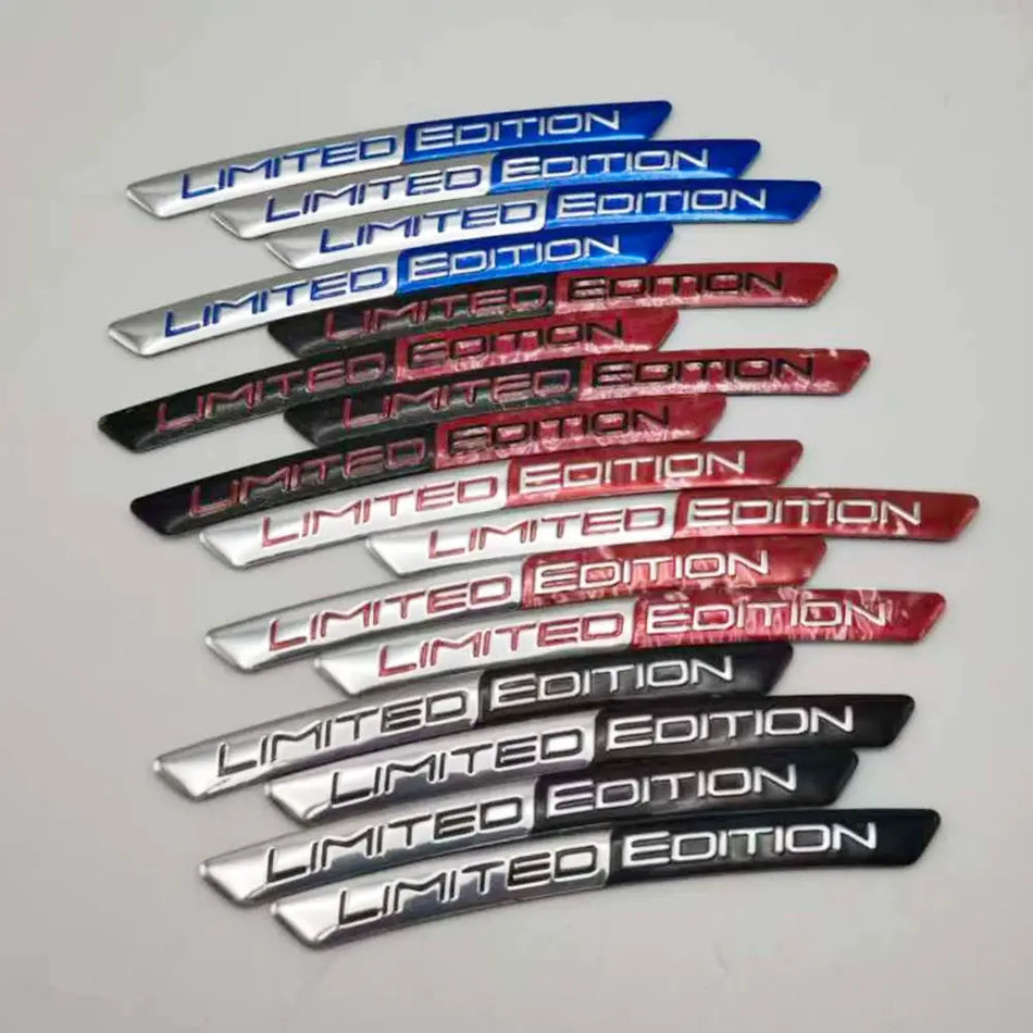 4-Pack Aluminum Wheel Hub Emblems, Universal Car Bike Sticker Badge Set by InterCyprus Trading Ltd