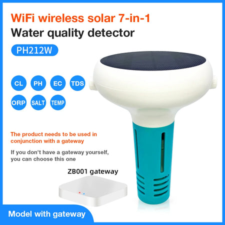 7 In 1 Tuya ZigBee Chlorine Pool Meter &ndash; Smart Pool Meter Monitor gateway