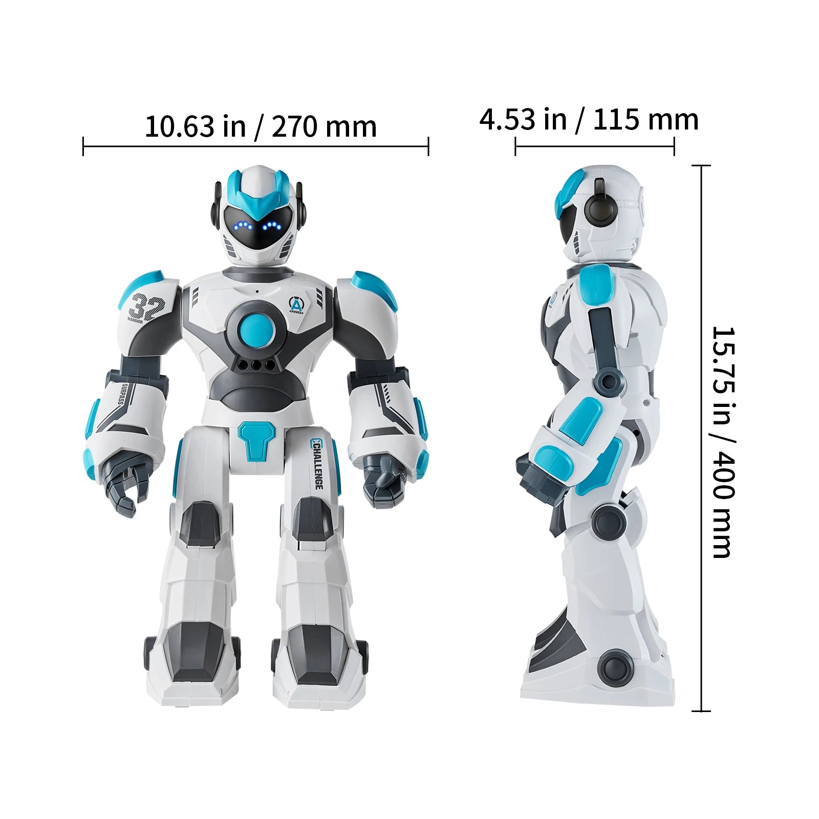 BG1532 SucceBuy RC Police Robot &ndash; Kids Education Robot Toy White / Poland