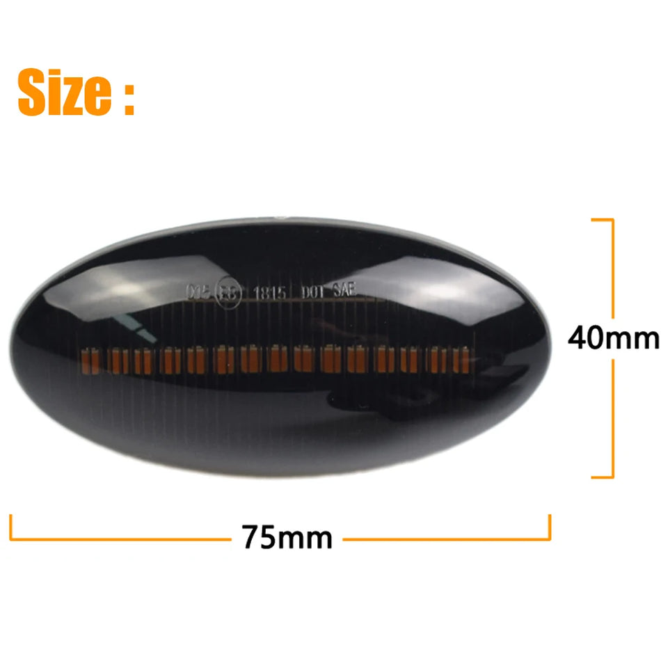 Lămpi de semnalizare laterală LED dinamice cu repeater portocaliu pentru Suzuki Swift, Vitara, SX4, Alto