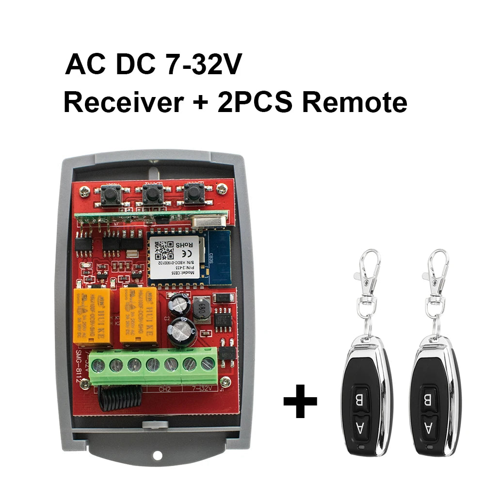 Tuya Universal Smart Wifi Garage Door Controller - 2CH 433MHz Remote Control 7-32VReceiver 2XRF
