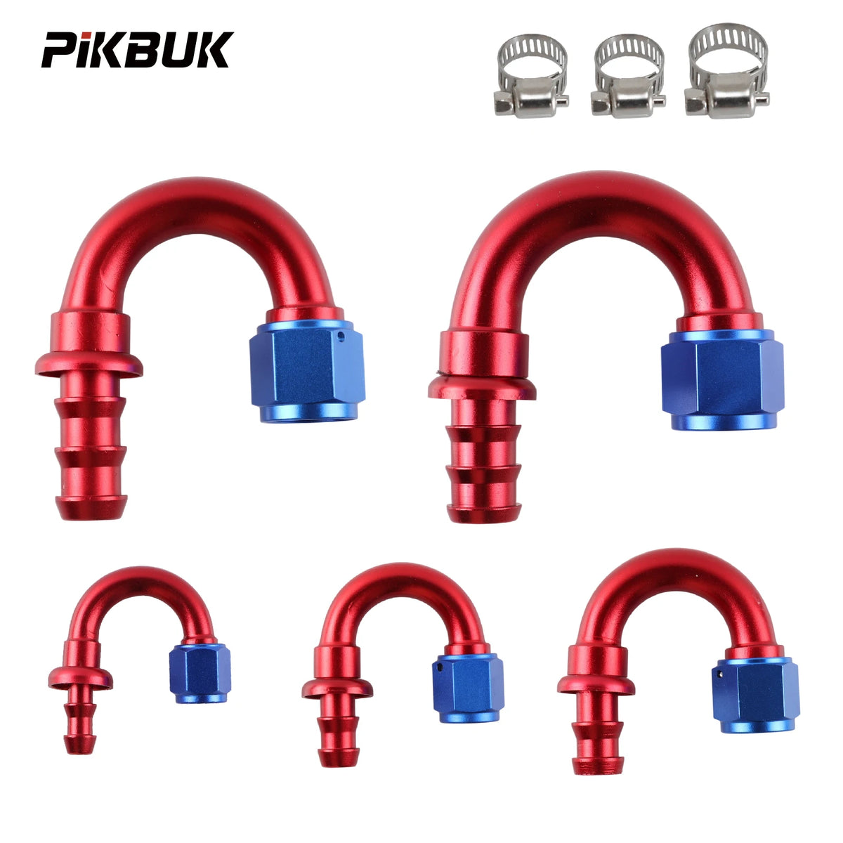 AN4 AN6 AN8 AN10 AN12 Hose End Fittings With 180 Degree Push-On by InterCyprus Trading Ltd
