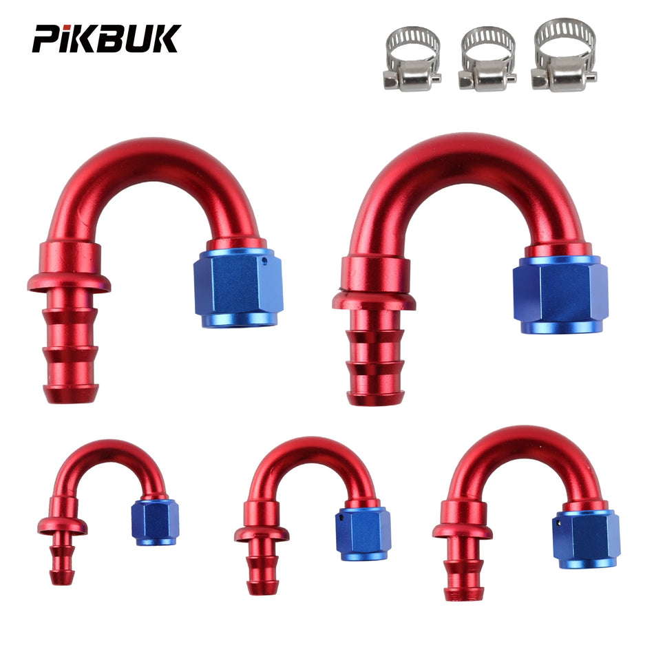 AN4 AN6 AN8 AN10 AN12 Hose End Fittings With 180 Degree Push-On by InterCyprus Trading Ltd
