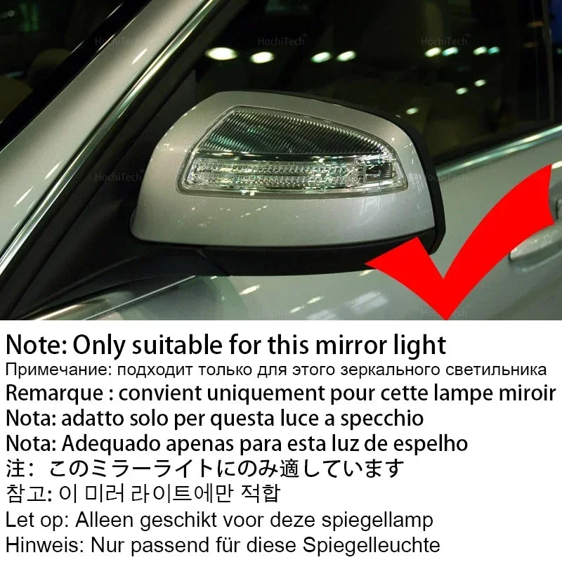 Indicatori di Direzione LED Dinamici per Specchietto Laterale per Mercedes-Benz C W204 Viano W639