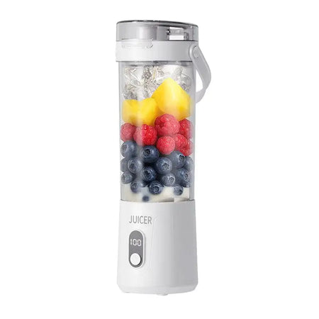 Portable Juicer Cup 600ml USB Rechargeable Multifunctional Button model white