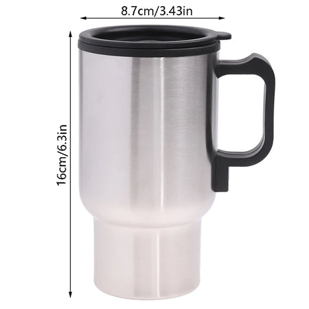 12V 450ml Stainless Steel Car Heating Mug - USB Heated 1pc