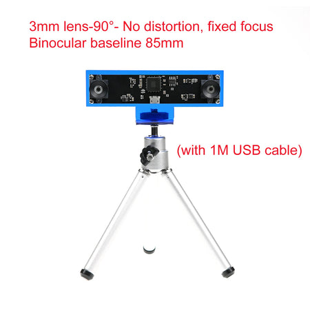 GXIVISION 4MP USB Dual Lens 1080P HD Webcam for VR and Depth Detection Tripod 3mm 90 degs