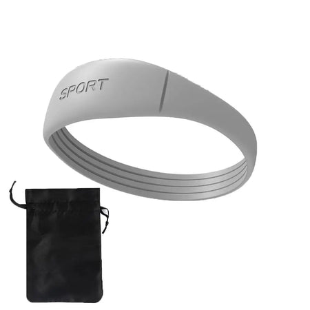 Silicone Patella Tendon Knee Straps | Elastic Knee Support for Sports Grey 1 piece