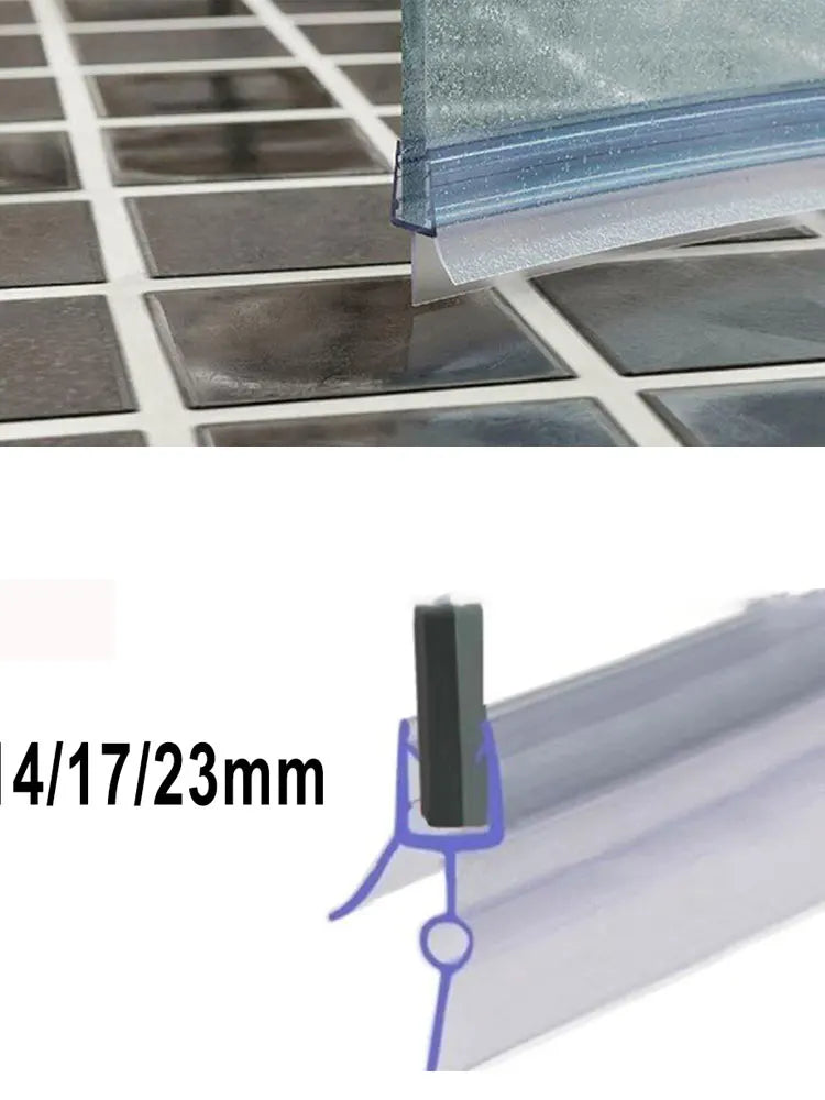 PVC Shower Door Seal Strip Waterproof 14 17 23mm Gap