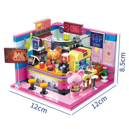 Street View Building Blocks &ndash; Creative Coffee Shop Assembly Set Saloon