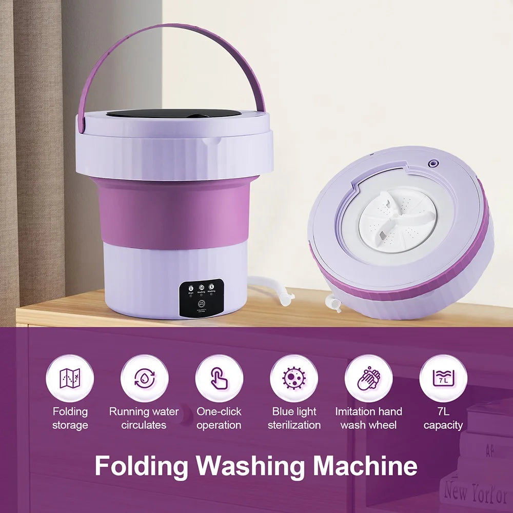 7L Portable Folding Washing Machine &ndash; Compact and Automatic Laundry Solution
