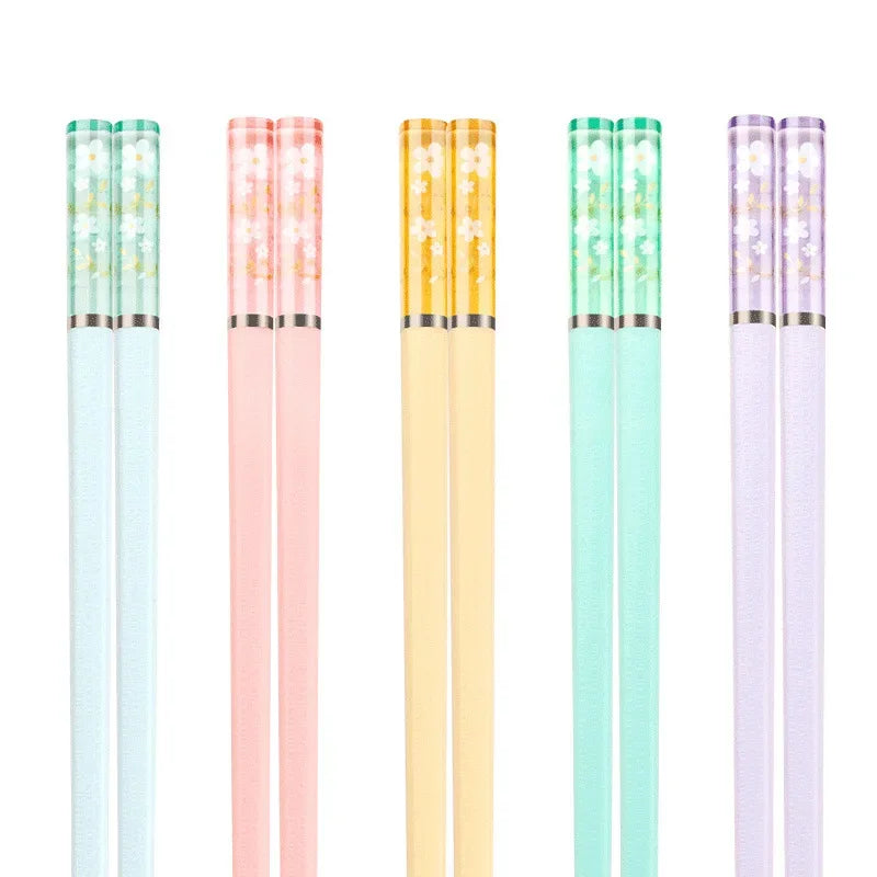 KNGZI 5 Pair Japanese Chopsticks &ndash; Eco-Friendly Reusable Design YH mix