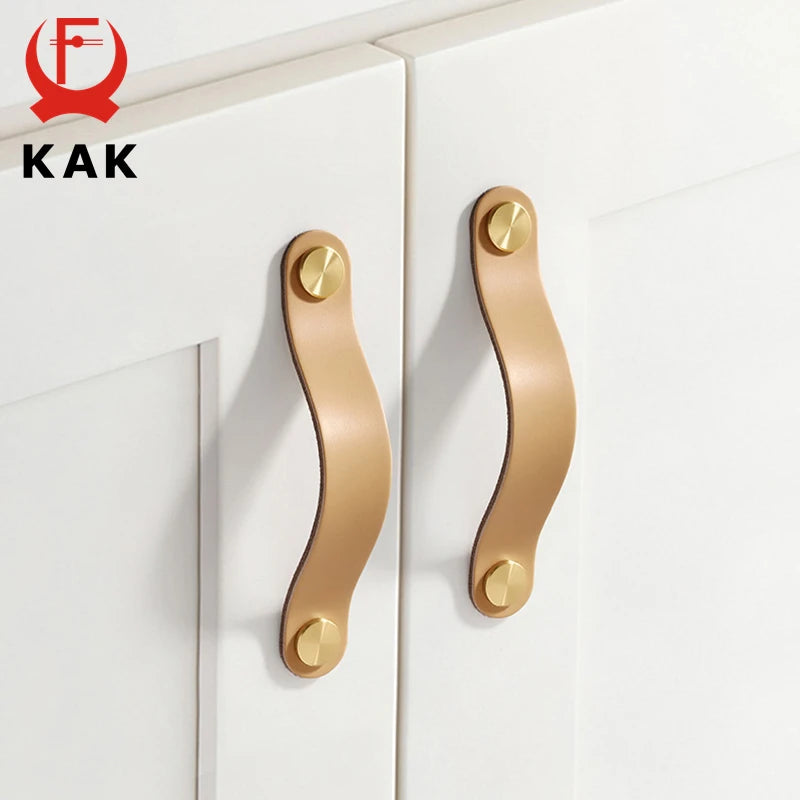 Ручки для шкафов из коровьей кожи KAK в нордическом стиле для детской комнаты
