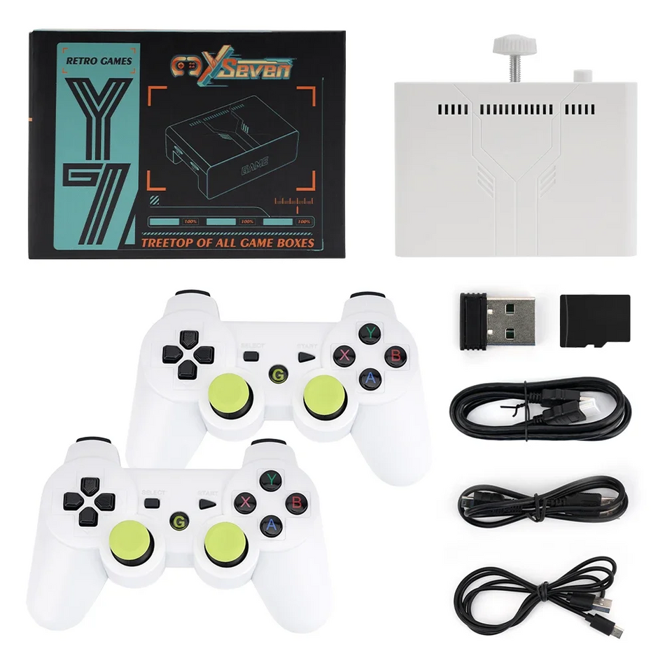 Y7 Game Console 4K Retro TV Box with 10,000+ Games &amp; Wireless Controller