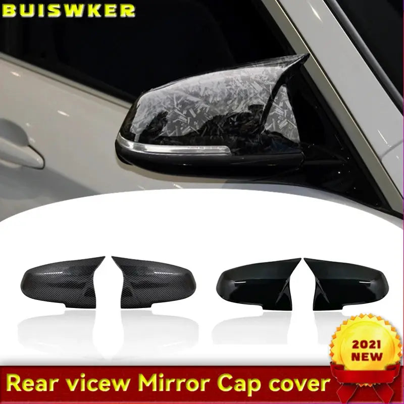 For BMW 1 2 3 4 Series F20 F30 F31 F32 F34 F36 E84 2014 -2018 1Pair Side Rearview Wing Mirror Cover Caps ABS Gloss Black by InterCyprus Trading Ltd