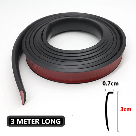 3Meter Rubber Car Fender Extension Wheel Eyebrow Flare Protector Running Boards Mud Flap Edge Sealing Strip Scratch Resistant by InterCyprus Trading Ltd