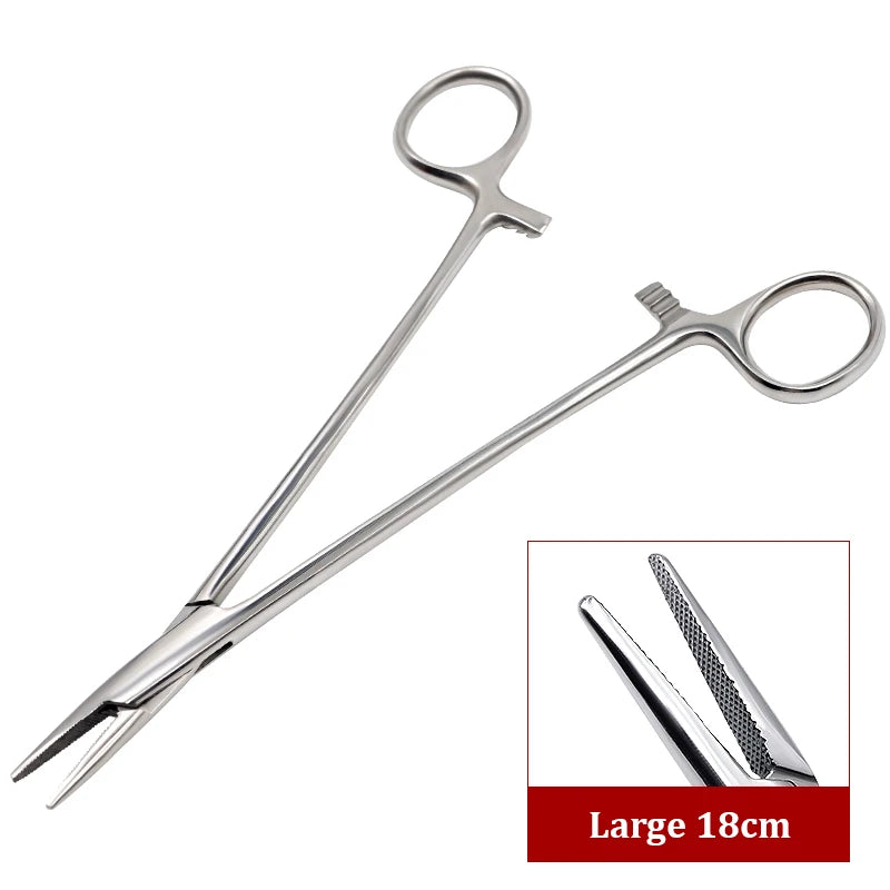 16/18cm Needle Holder Hemostatic Forceps &ndash; Stainless Steel 18cm