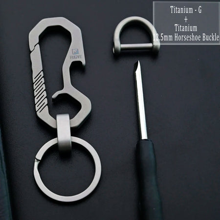 Luxury Titanium Keychain - Ultra Lightweight Carabiner for Men G-M13