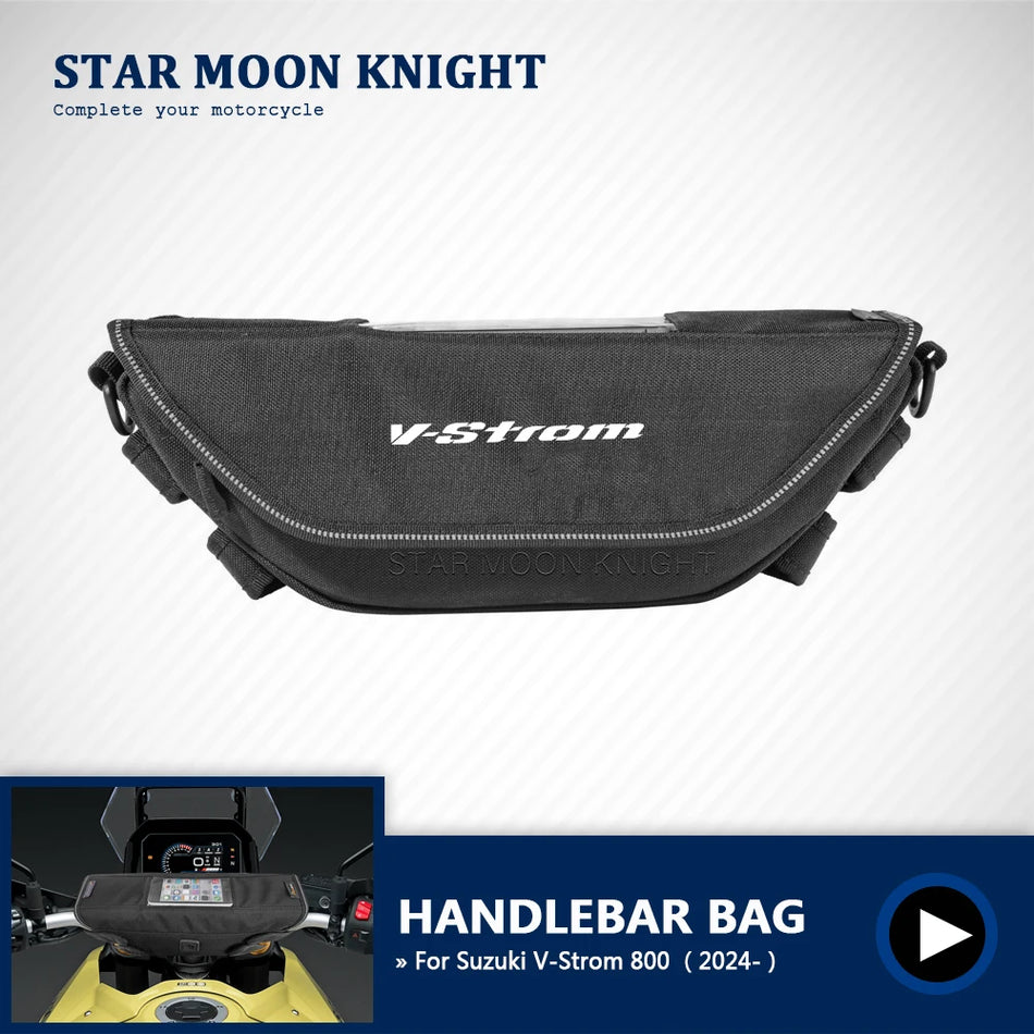 Водоустойчива найлонова чанта за кормило Suzuki V-Strom 800 2024, за съхранение на инструменти, прахоустойчива пътна торбичка за мотоциклетно оборудване