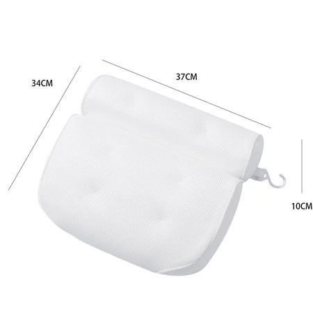 Mesh Bath Pillow For Bathtub - Non Slip Suction Cups