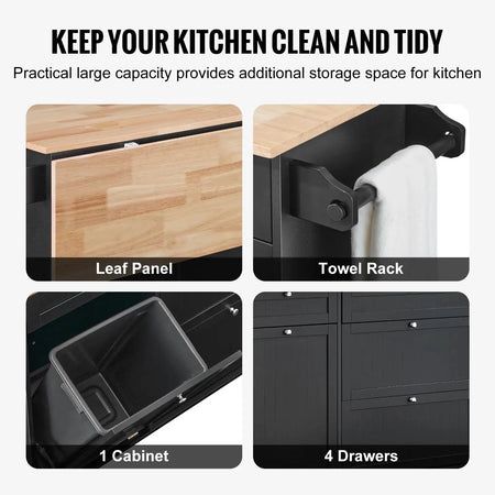 Kitchen Island With Trash Cabinet Breakfast Bar