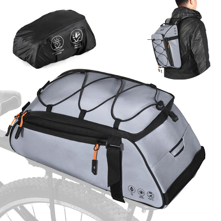 3-In-1 Reflective Bicycle Saddle Bag &ndash; Waterproof Rear Rack