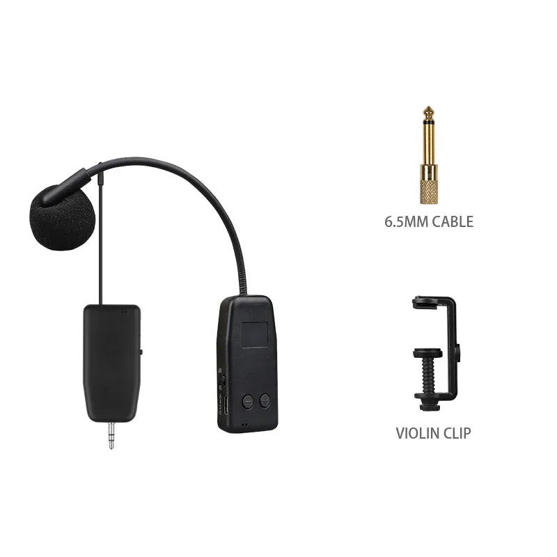 Savetek 2.4G Wireless Instrument Mic System &ndash; Long Range 50m Violin 1 to 1