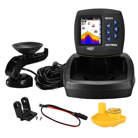 Portable Wireless Sonar Fish Finder with Wired Transducer for Fishing