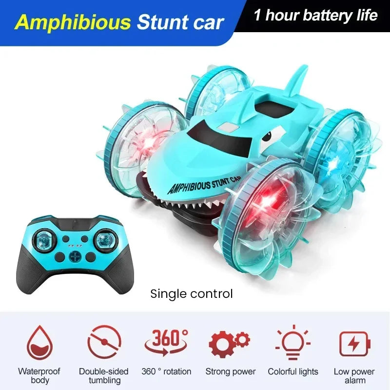 Shark Water Land 2in1 RC Car &ndash; Double-Sided Drive with Gesture Control