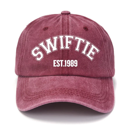 SWIFTIE Pink Letter Print Unisex Baseball Cap wine red / Adjustable 55-58cm
